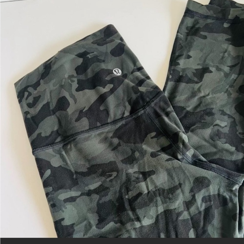 Lululemon Align Pant II Incognito Camo Gator Green Legging